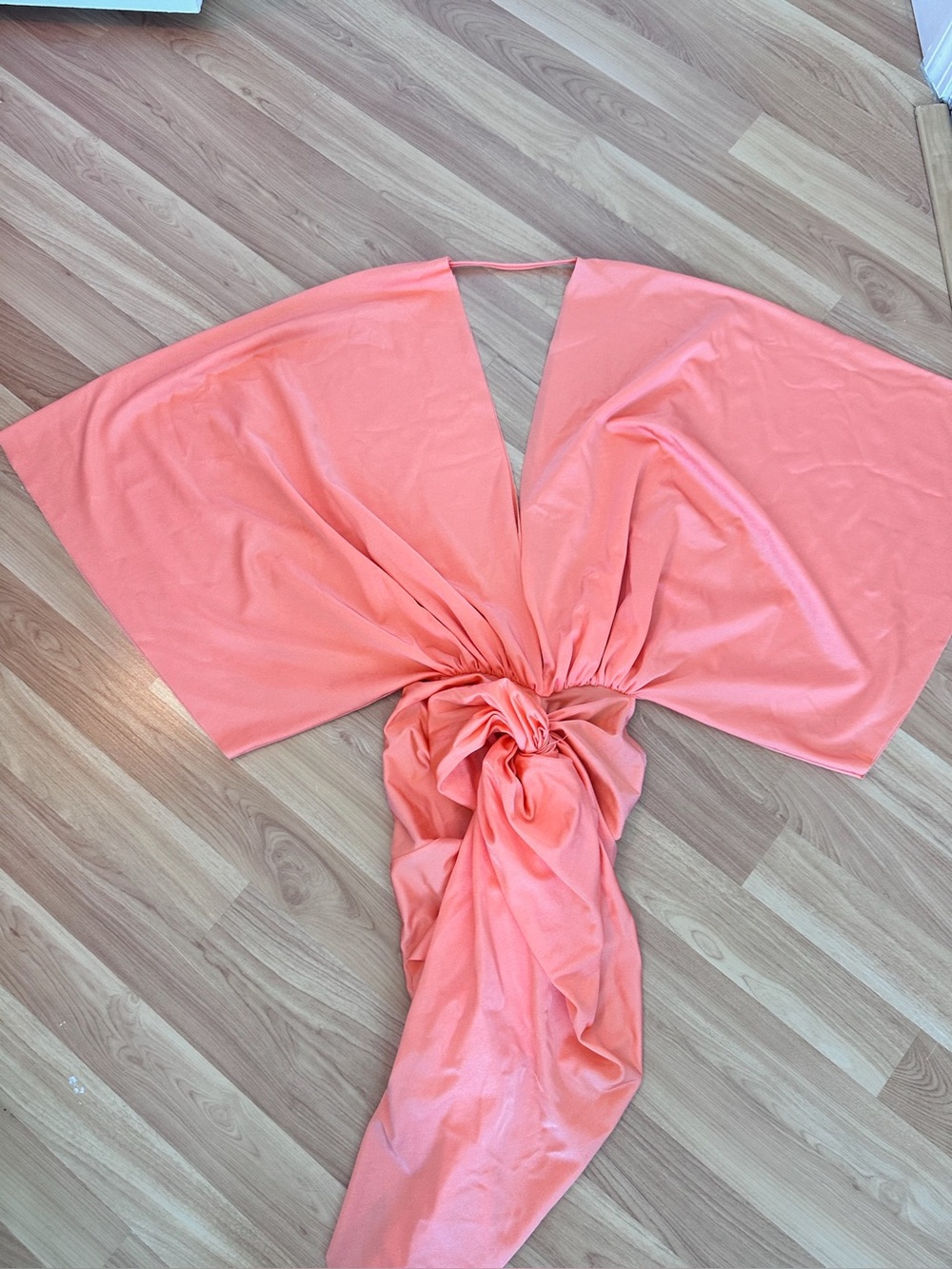 Baobab - Mia mini dress batwing ruched mini coral - Picture 4 of 7